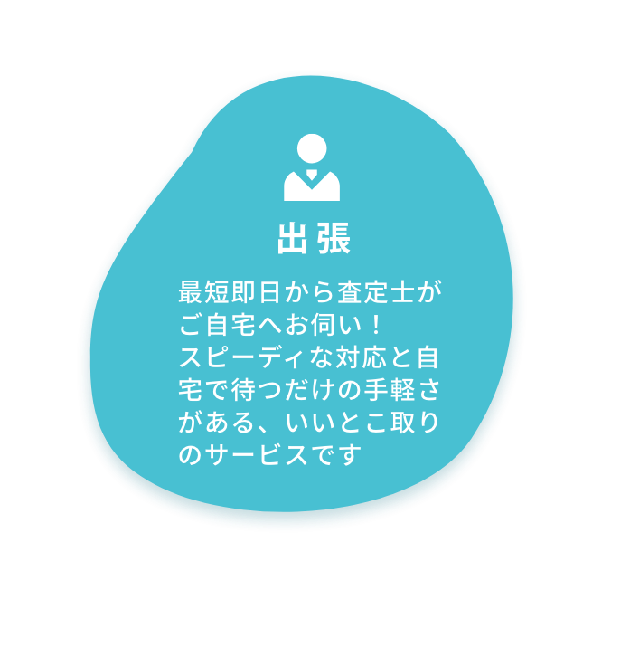 最速即日から査定士がご自宅へお伺い